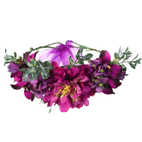 Couronne De Fleurs  Violet Epuré