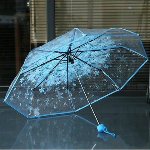 Parapluie Fleurs  Bleu