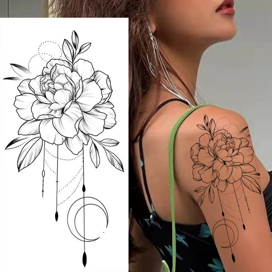 Tatouage Fleur <br> Lune