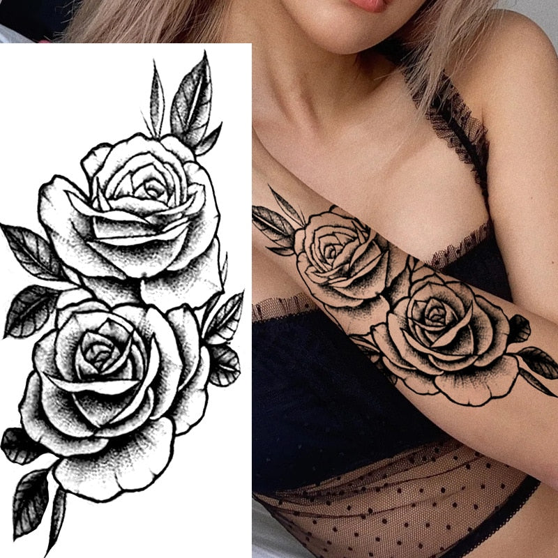 Tatouage Fleur <br> Rose Réaliste