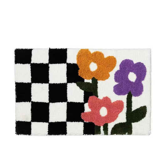 Tapis Fleur Cartoon <br> Rétro