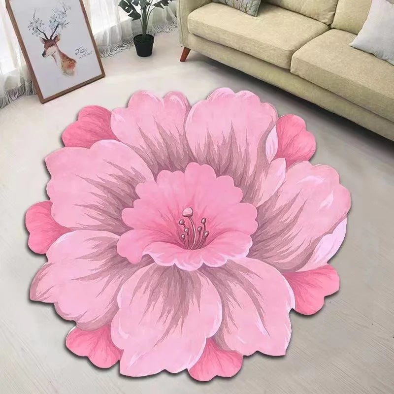 Tapis Fleur <br> Blanc