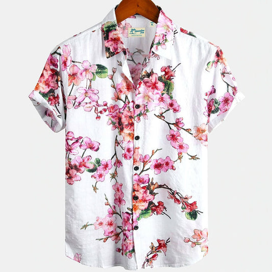 Chemise A Fleur Homme <br> Design Simple Branche