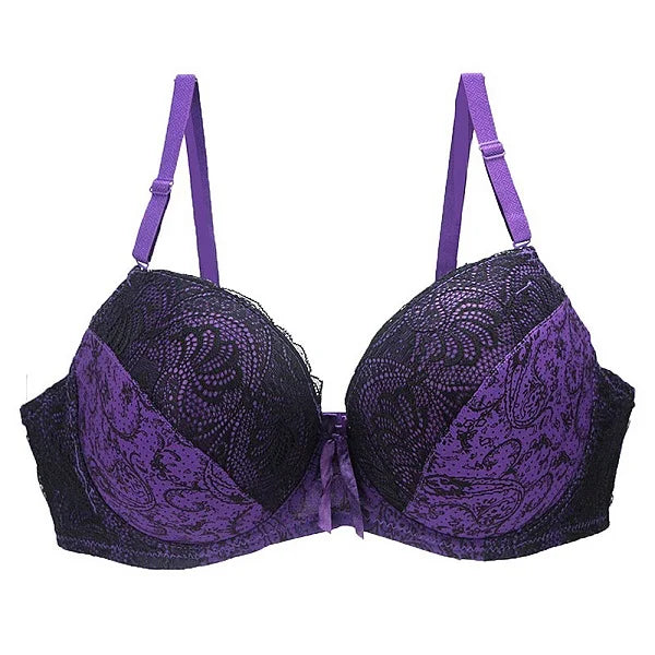 Soutien Gorge Fleuri <br> Sans Armature Violet