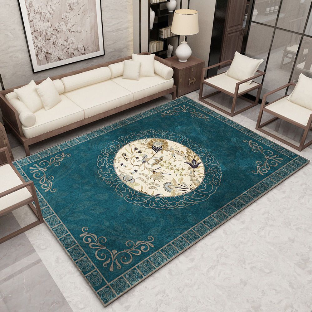 Tapis Fleur <br> Style Chinois Traditionnel