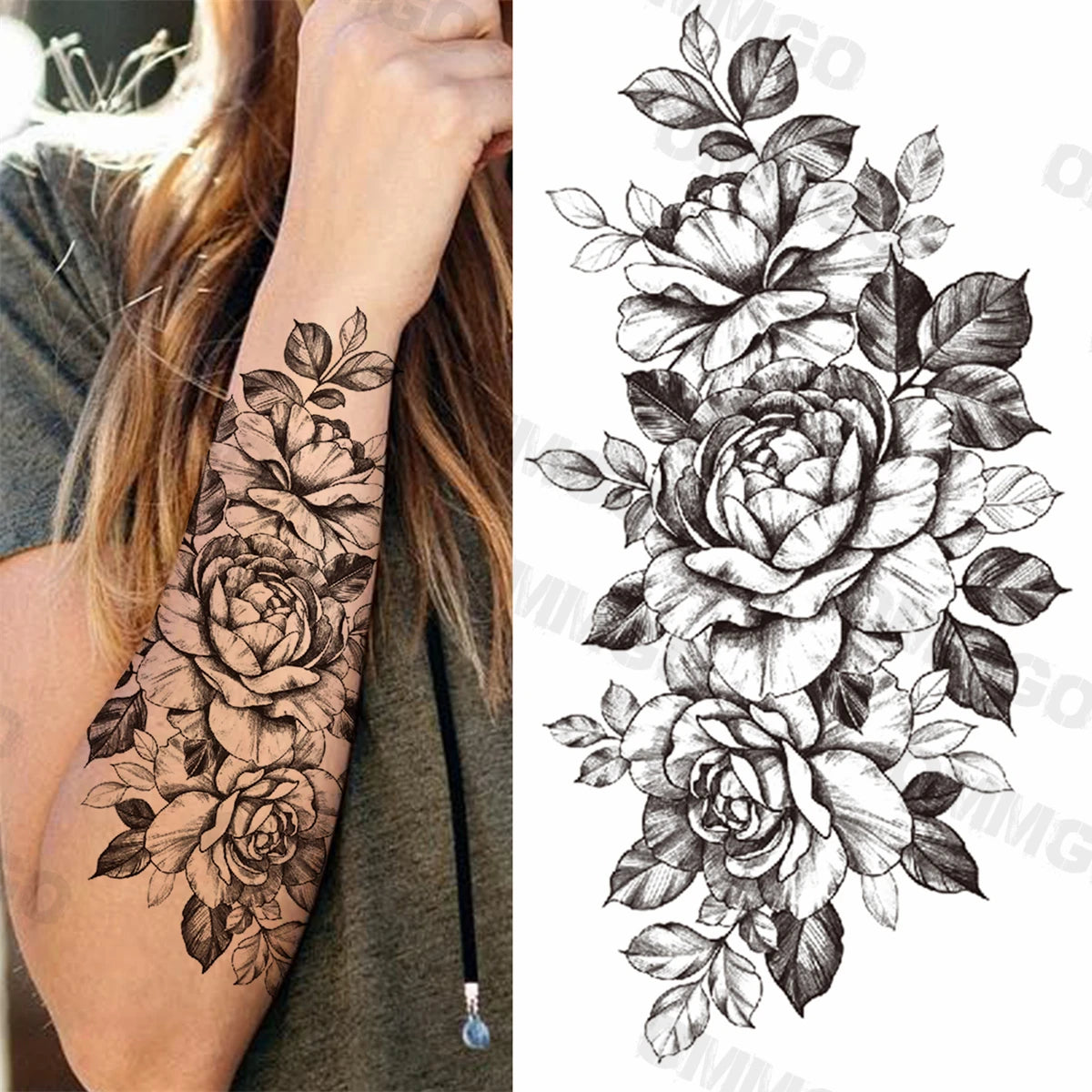 Spine Flower Tattoo