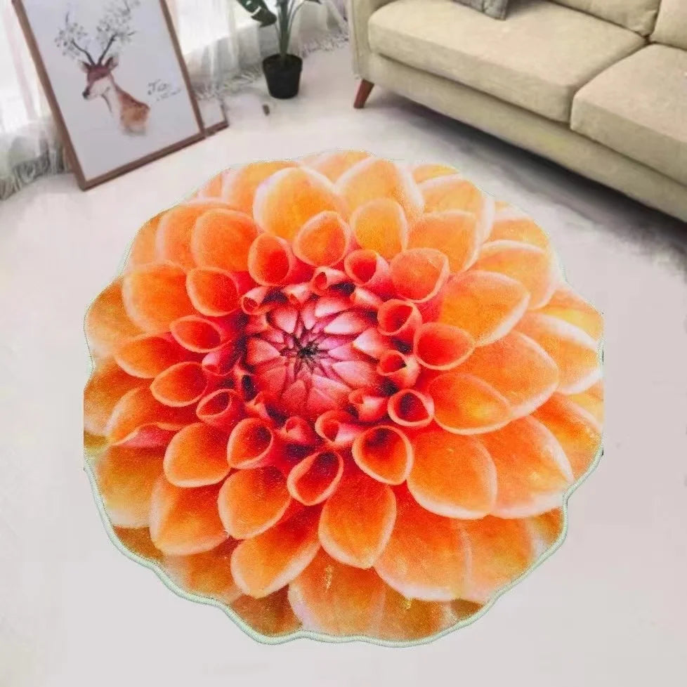 Tapis Fleur <br> Orange