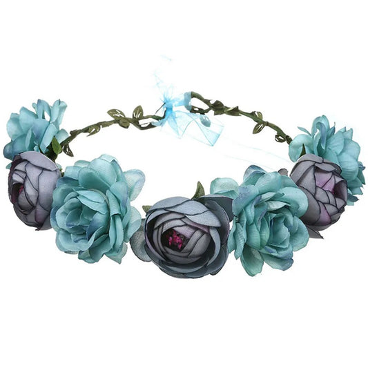 Couronne De Fleurs <br> Bleu Multiples Mariage