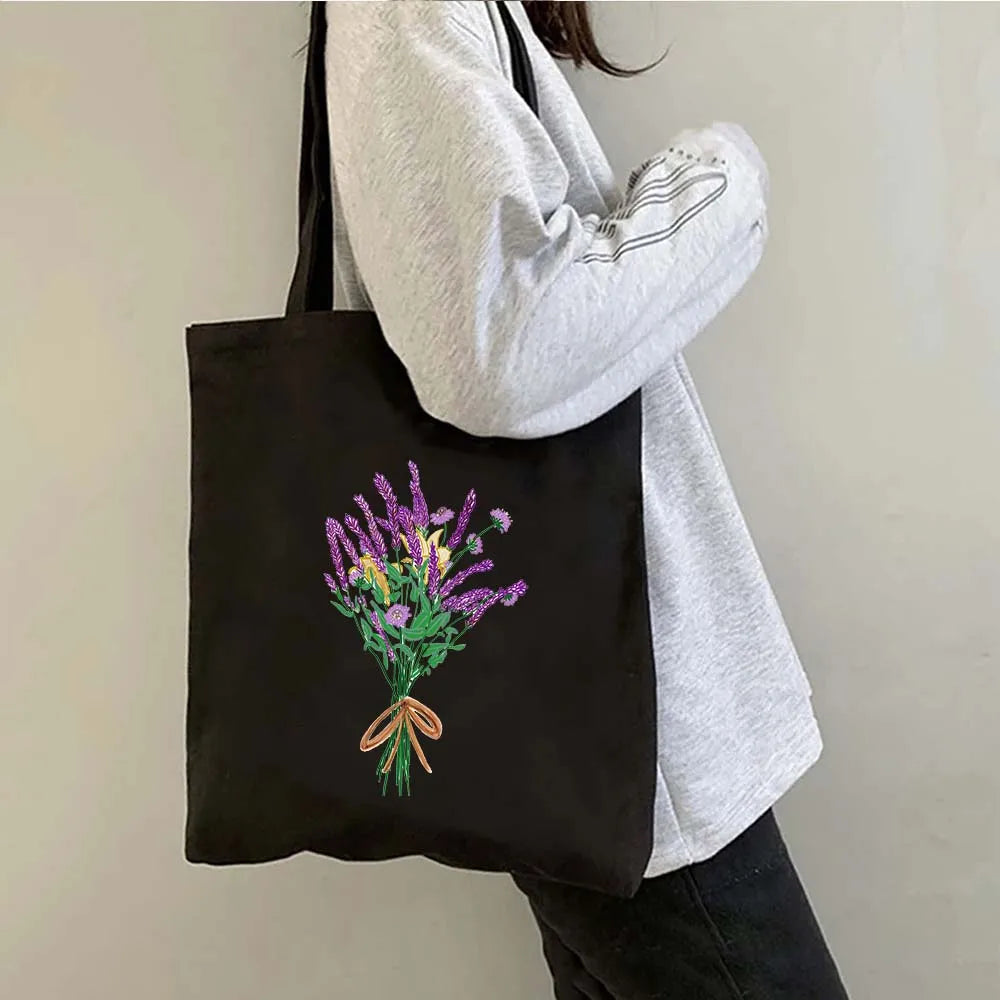 Tote Bag <br>Fleuri Bouquet De Lavande