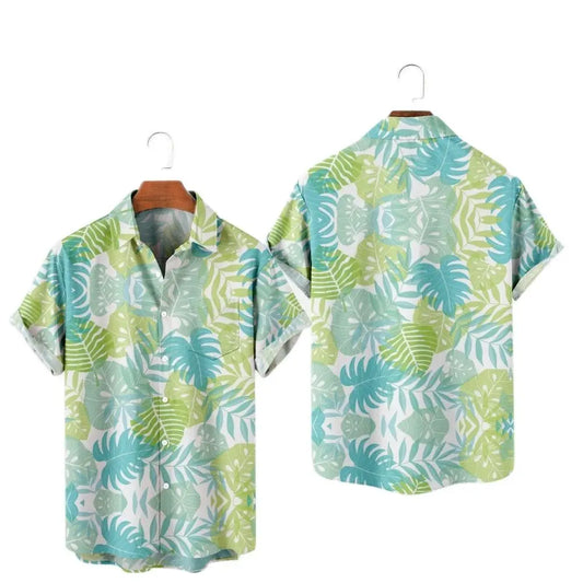 Chemise Fleurie pour Homme Exotique Coupe Droite