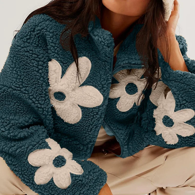 Chaqueta de flores para mujer