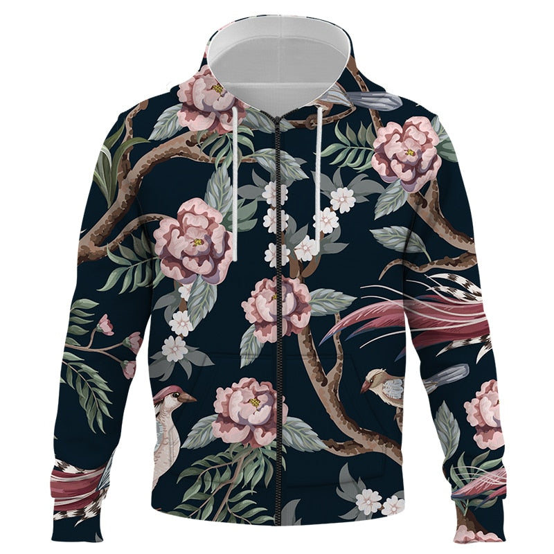 pull Fleuri <br> Oiseau