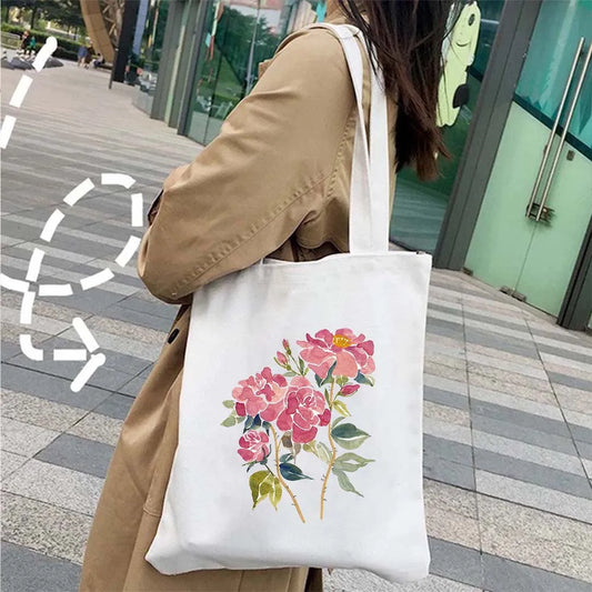 Tote Bag <br> Fleuri Rose Cartoon