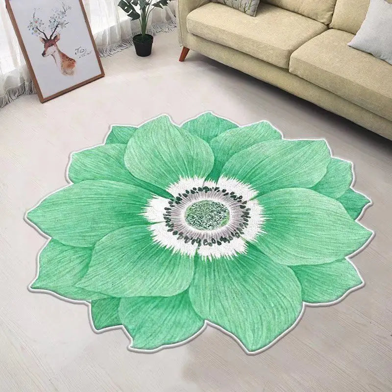 Tapis Fleur <br> Blanc