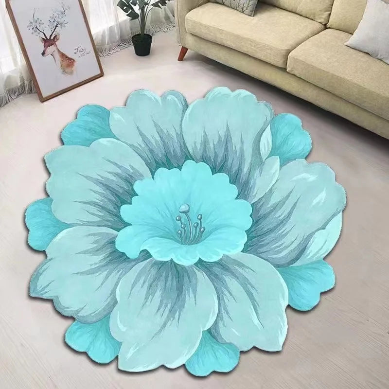 Tapis Fleur <br> Blanc