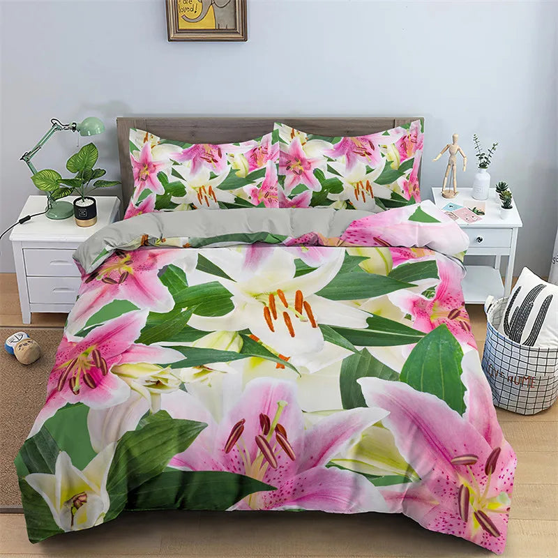 Housse De Couette Fleurie <br> Paradisiaque