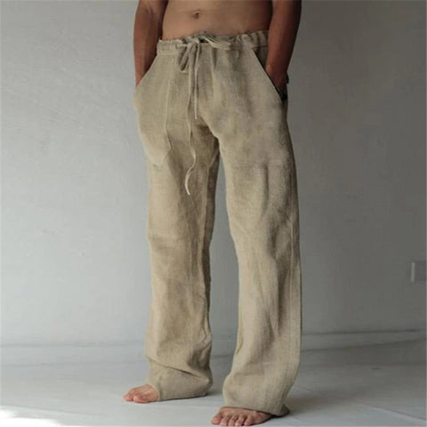 Pantalon Lin Homme  Fashion Beige