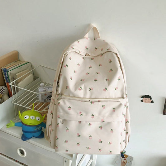 Cartable Fleuri <br> Style Coréen Epuré