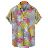 Chemise A Fleur Homme  Oversize Fruit Ananas Palmier