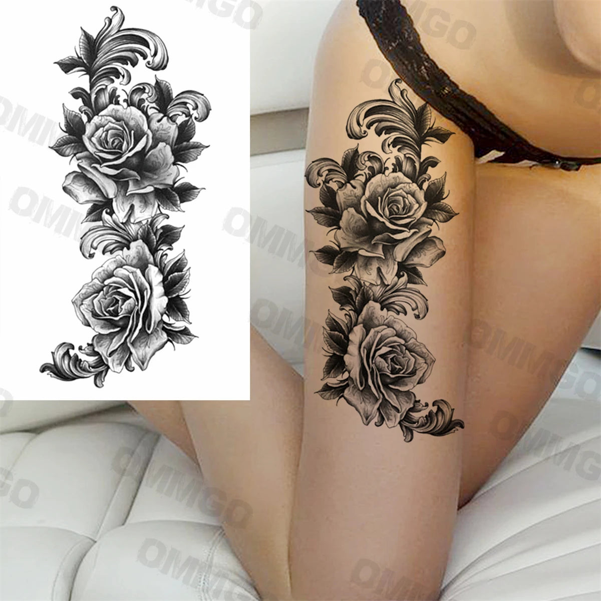 Spine Flower Tattoo