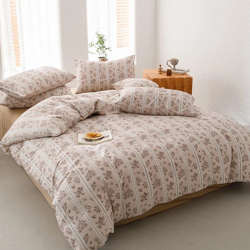 Housse De Couette Fleurie <br> Coton