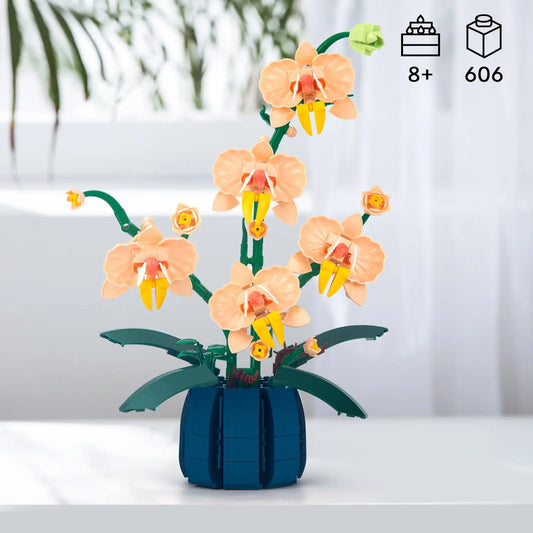 Flor De Orquídea Naranja Lego