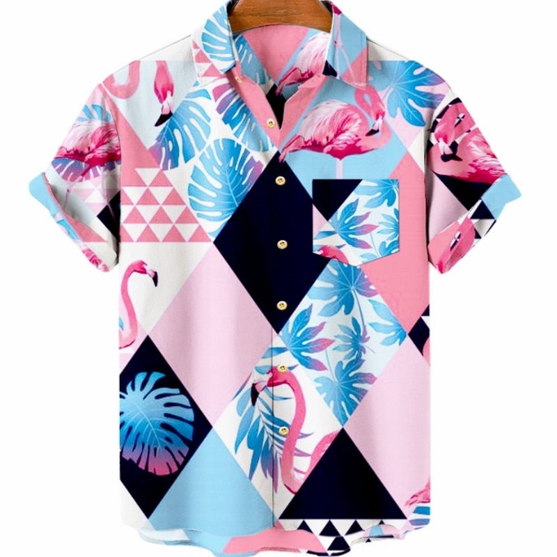 Chemise A Fleur Homme <br> Palmier Cigogne