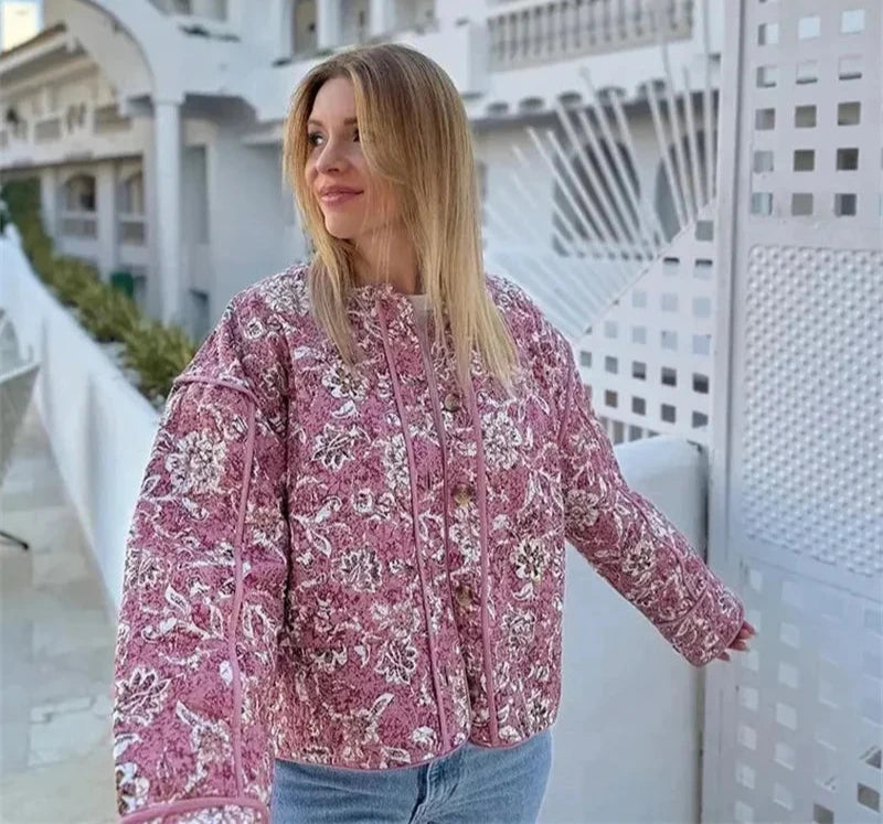 Chaqueta floral para mujer