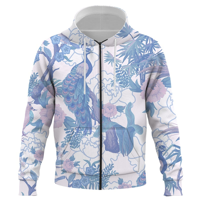 Pull Fleuri <br> Oiseau Arbre