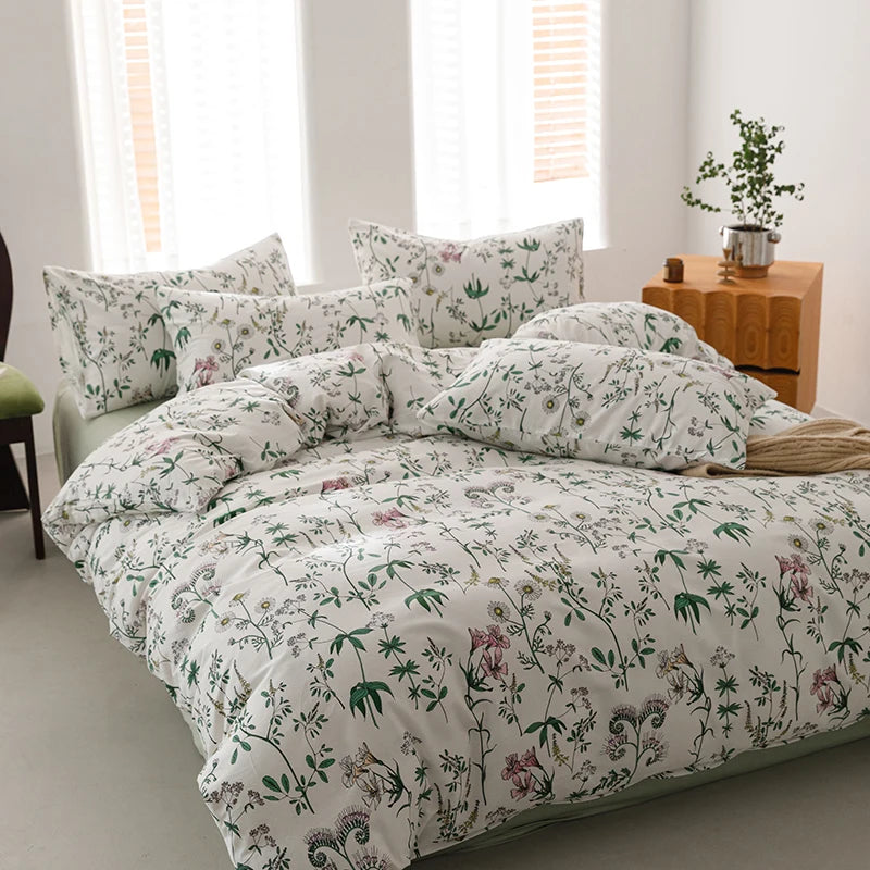 Housse De Couette Fleurie <br> Coton