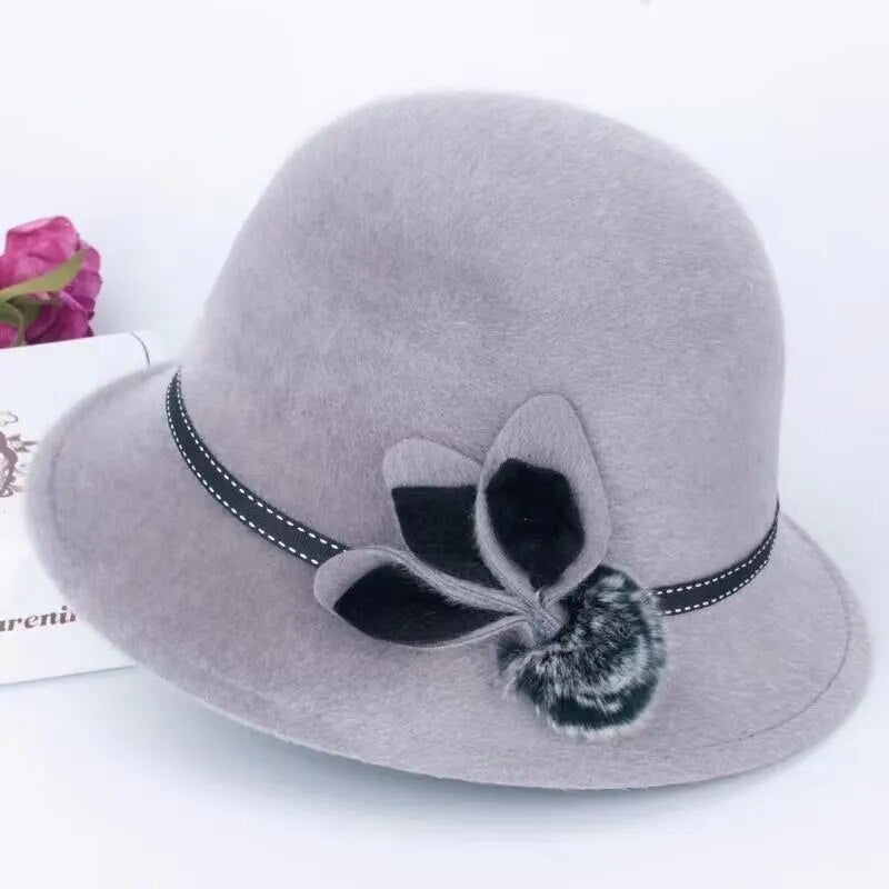 Chapeau Fleurie <br> Gris