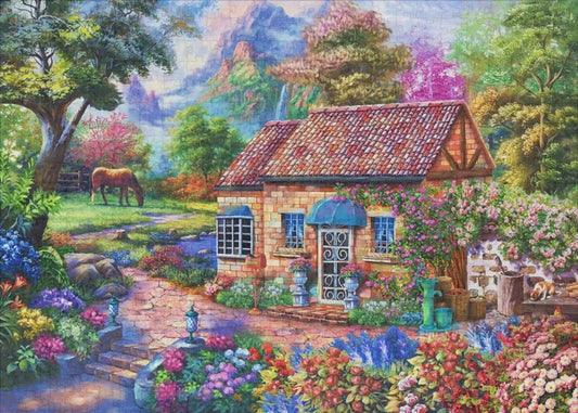 Puzzle 1000 Pièces Paysage Fleuri