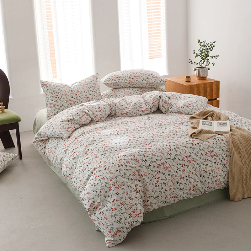 Housse De Couette Fleurie <br> Coton