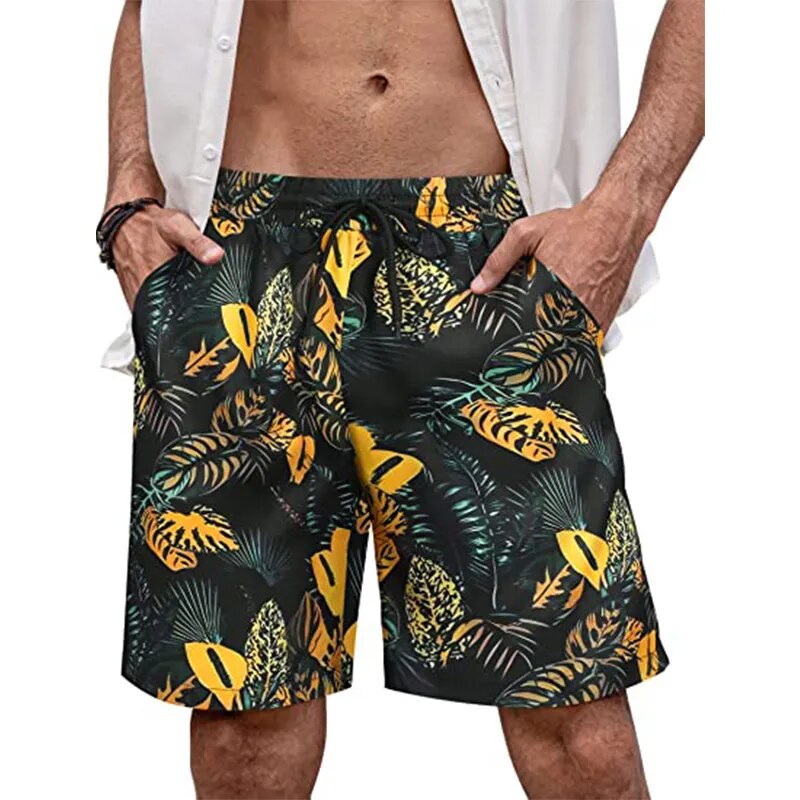 Short De Bain A Fleur <br> Hawaï Jungle