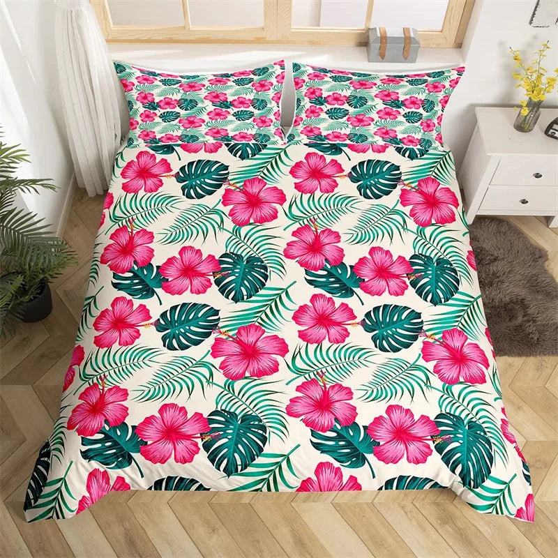 Housse De Couette Fleurie <br> Coloré Exotique