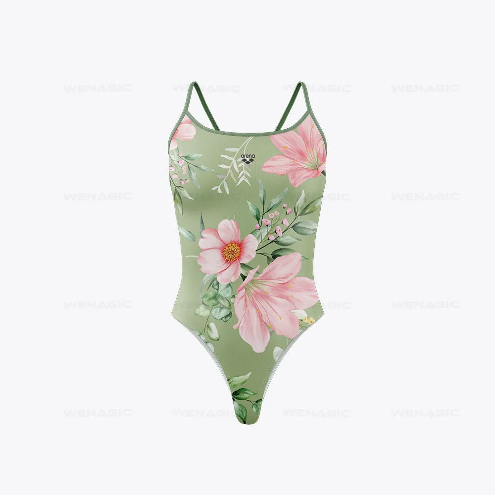 Maillot De Bain Fleuri <br> Elégant Epuré