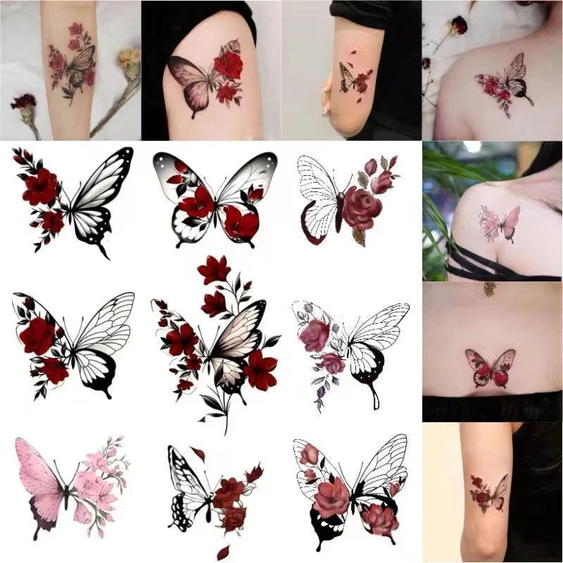 Tatouage Papillon Fleur