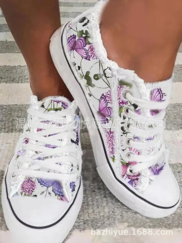 Chaussure Fleurie  Eté Violet