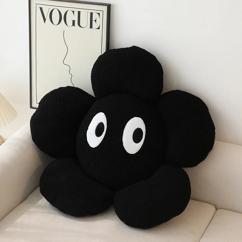 Coussin Fleur <br> Noir