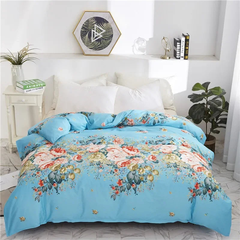 Housse de Couette Fleurie Moderne en Coton