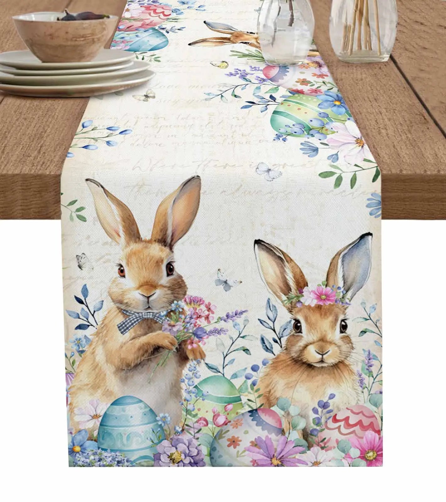 Chemin de Table <br> Fleur Lapin