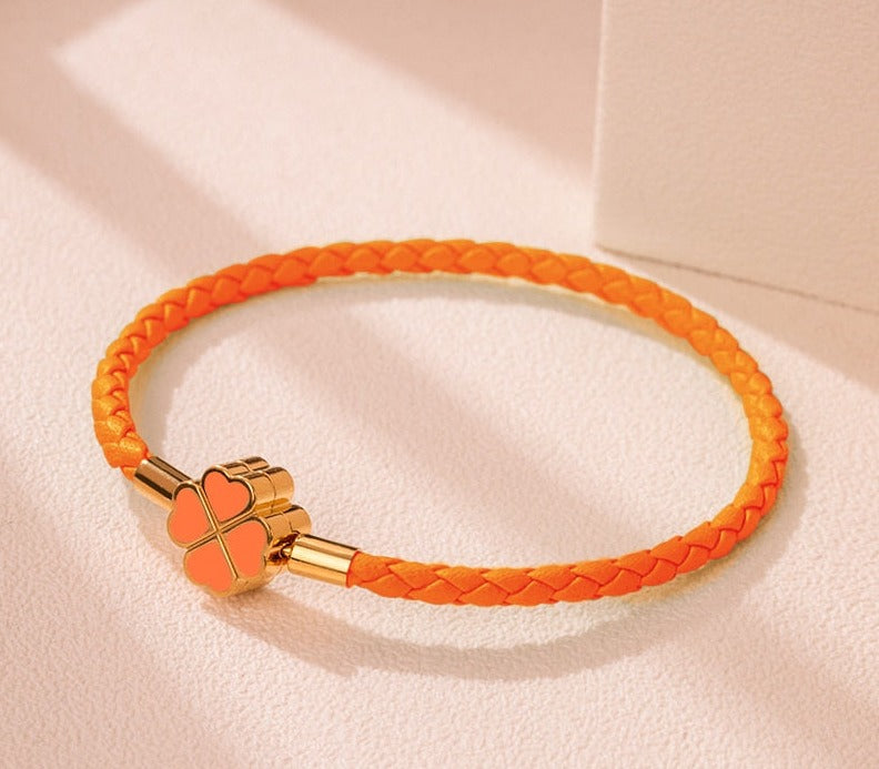 Bracelet Fleur <br> Porte Bonheur Orange