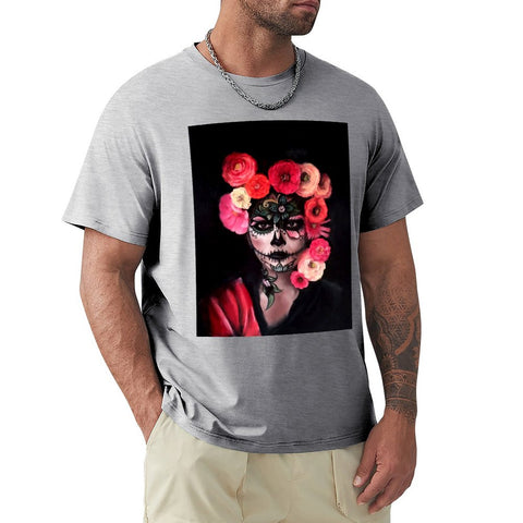 T-Shirt Fleur Premium  Mexique Gris