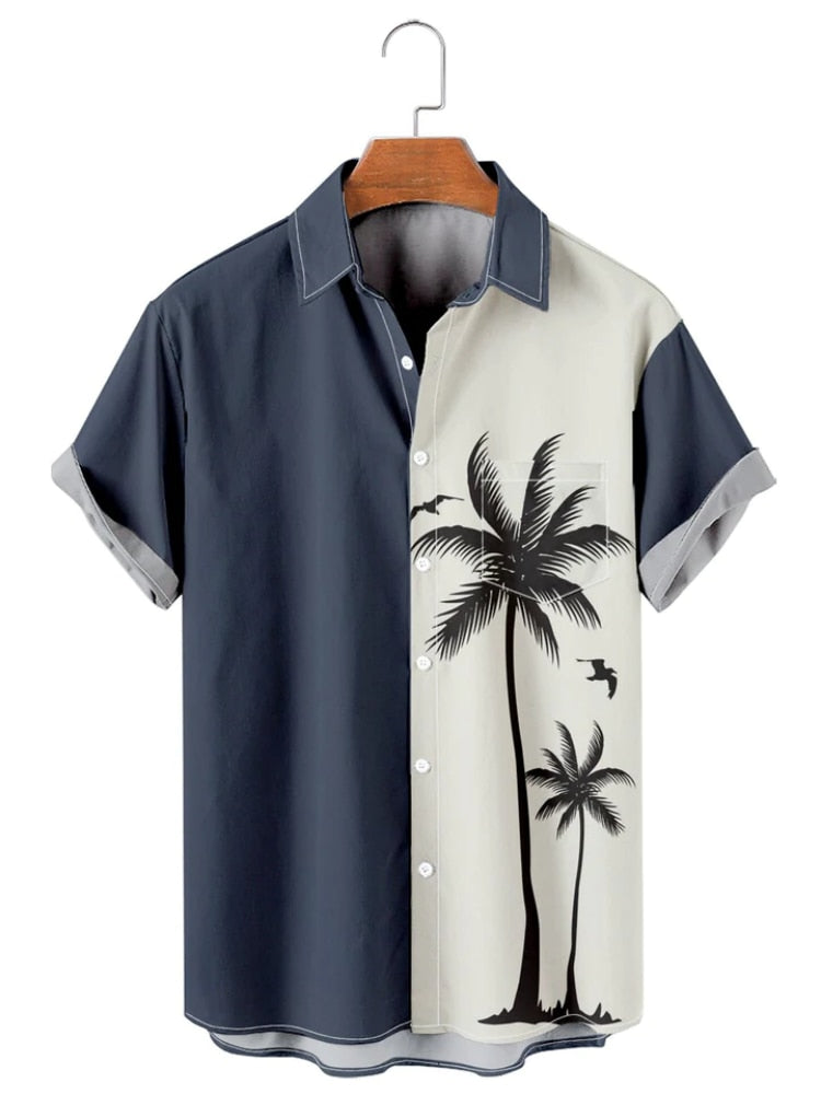 Chemise A Fleur Homme <br> Palmier Epuré