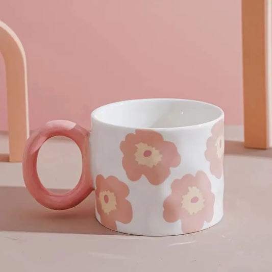 Mug Anglais <br> Fleurs Rose