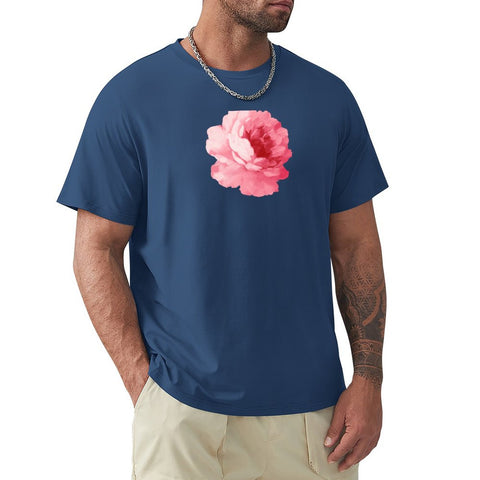 T-Shirt Fleur Premium  Pivoine Bleu