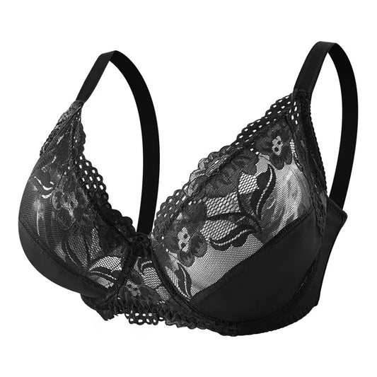 Soutien Gorge Fleuri <br> Noir