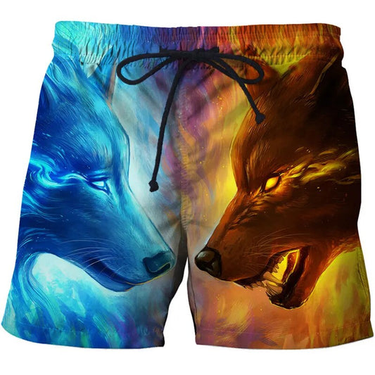 Short De Bain A Fleur <br> Loups