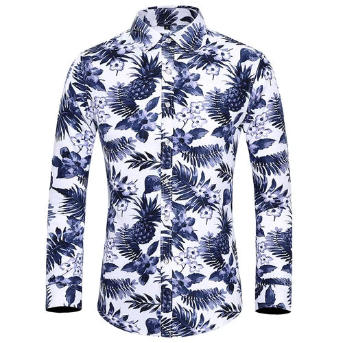 Chemise A Fleur Homme <br> Longue Hawaï