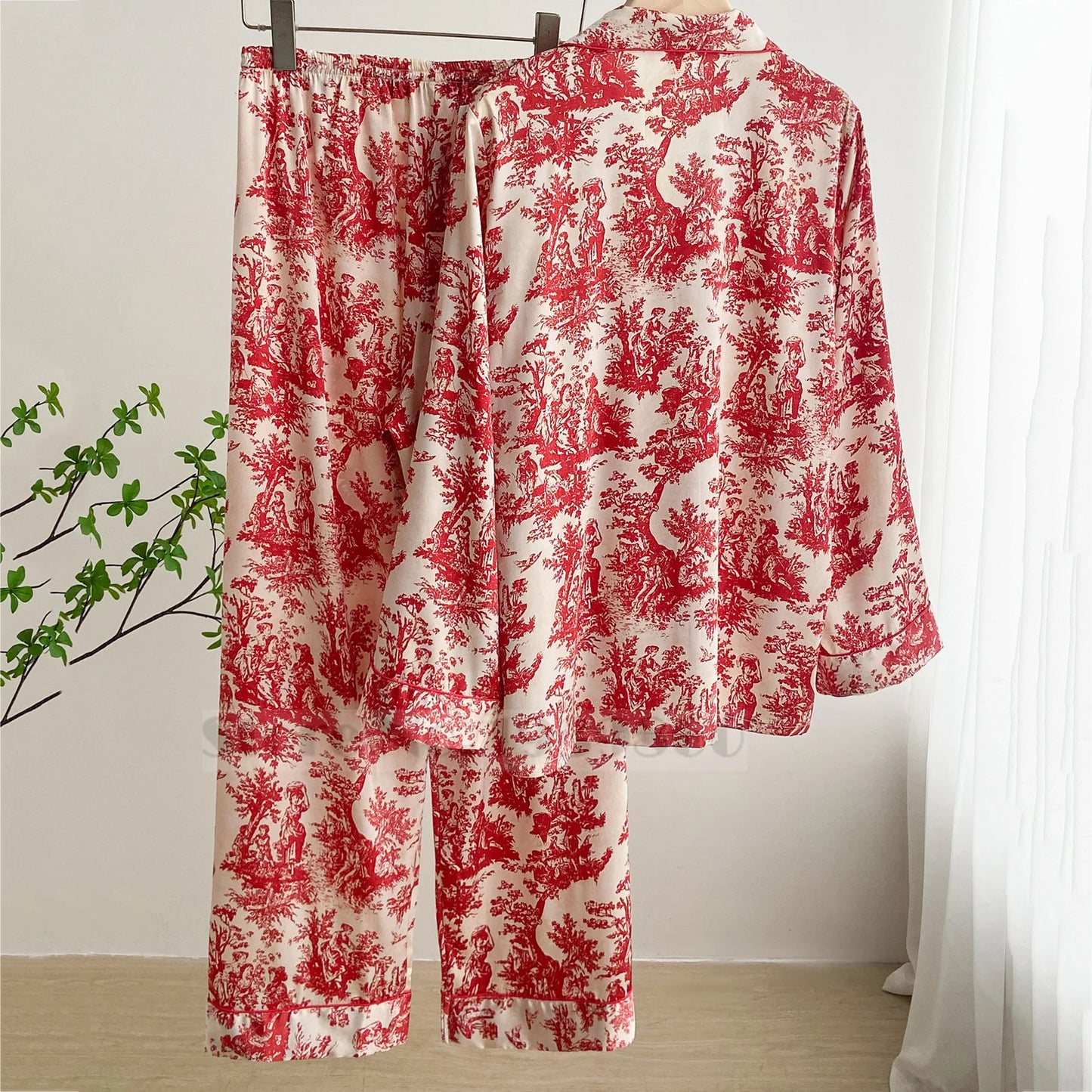 Conjunto de pijama floral para mujer